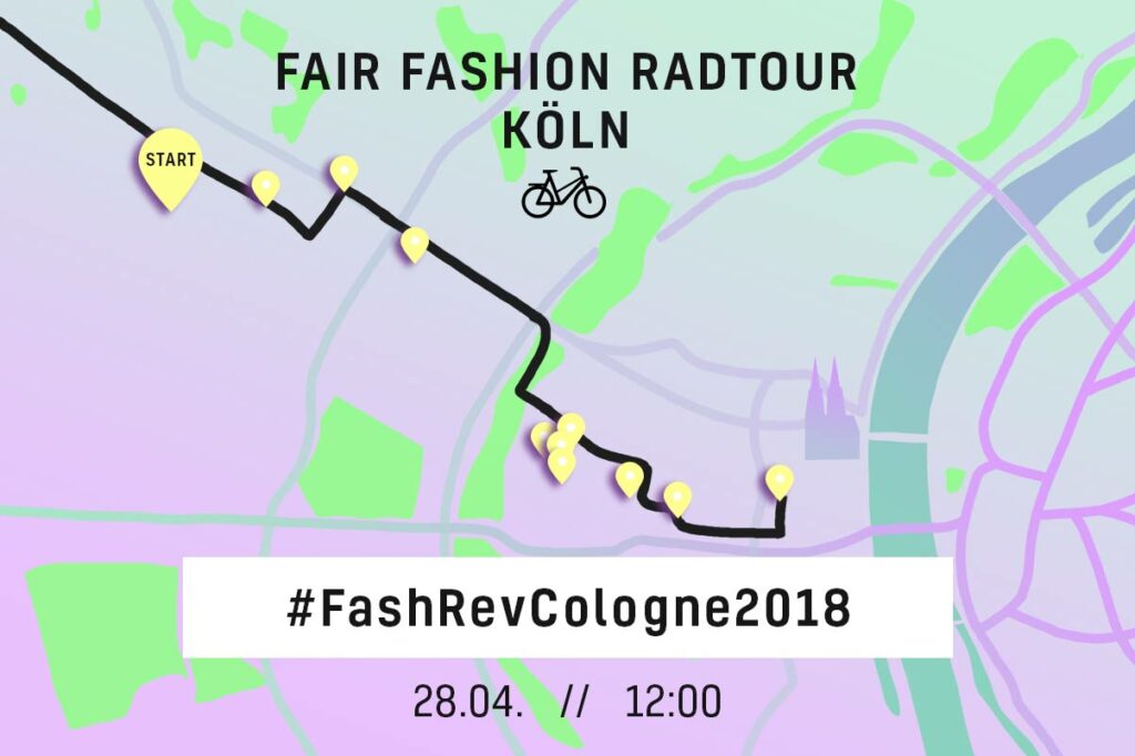 Fair Farhion Radtour - Grafik: Carolin Schweizer